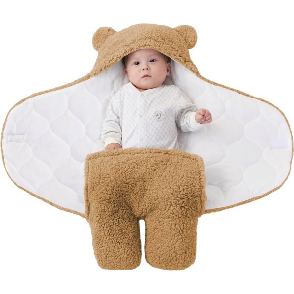 كوت طفل شتوي باللون البني 🐻