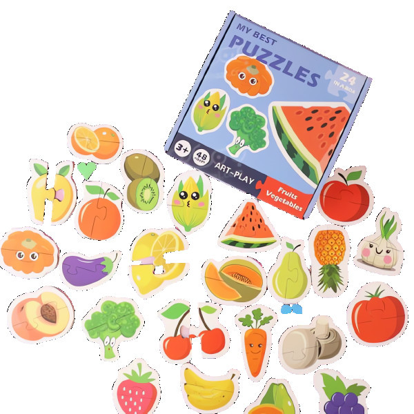 بزل التركيب على شكل الفواكة 🍉🍇🥦