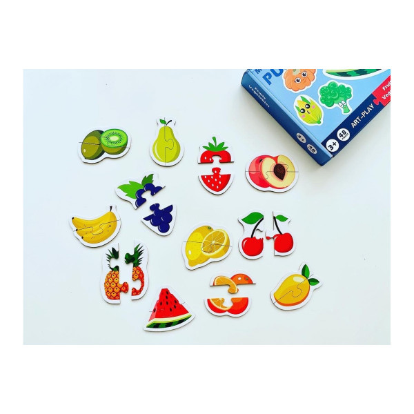 بزل التركيب على شكل الفواكة 🍉🍇🥦