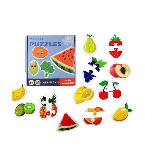 بزل التركيب على شكل الفواكة 🍉🍇🥦