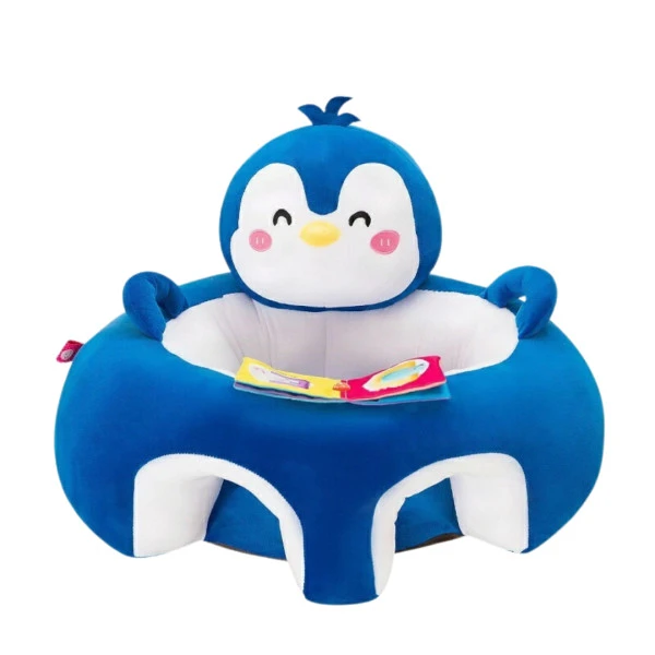 كرسي تعليم جلوس على شكل بطريق مع كتاب قماش