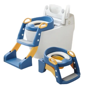 درج حمام للأطفال مع نونية 2 في 1 باللون الأزرق 💙