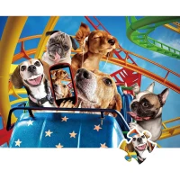 بزل الـ  500 قطعة على شكل مجموعة كلاب 🐶🎡